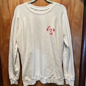 Peloton Womens Small Cream Floral Crewneck